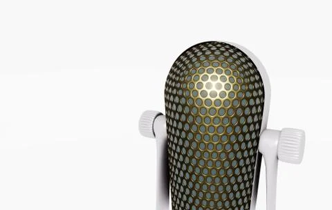 3D microphone on the stand 库存照片