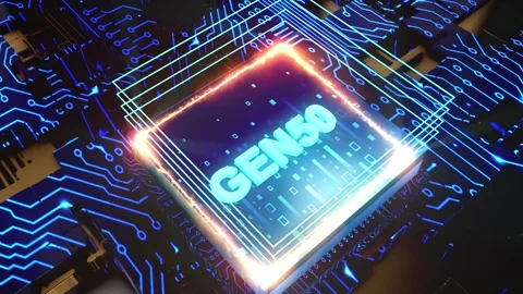 3D microprocessor motion design visualizes microprocessor structures 스톡 동영상 304487895