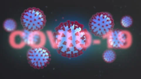 3D Microscope View of Coronavirus COVID-19. Danger of a Pandemic Flu Virus Stock Footage 167498392