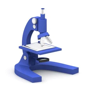3d Microscope on a white background. Stock Illustration