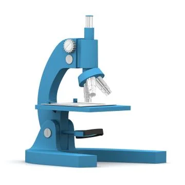 3d Microscope on a white background. Stock Illustration