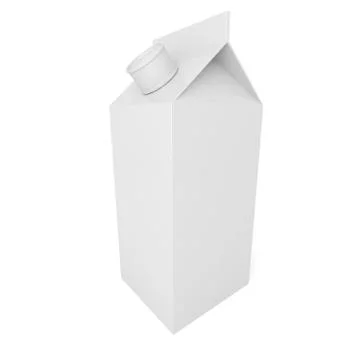 3d milk box, blank Illustrazione stock