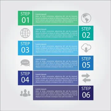3d Minimal infographics. Vector Stock Illustration