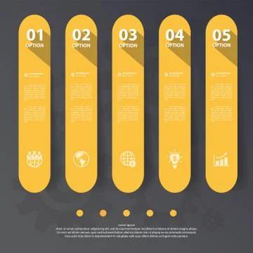 3d Minimal infographics. Vector Stock Illustration