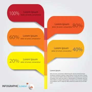 3d Minimal infographics. Vector Stock Illustration