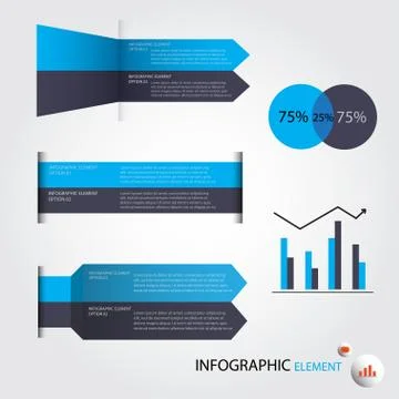 3d Minimal infographics. Vector Stock Illustration