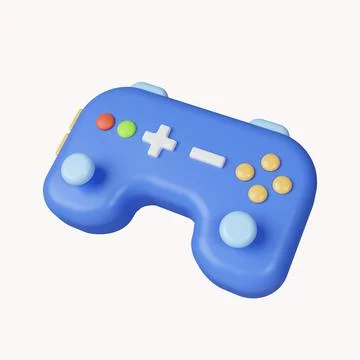 3d minimal joystick. game controller. video game entertainment. icon isolated on Stock Illustration