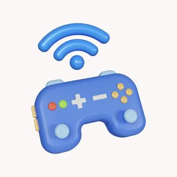 3d minimal joystick. game controller. video game entertainment. icon isolated on Stock Illustration