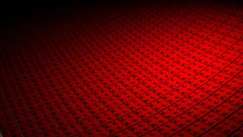 3D minimal red background made of lego blocks Illustrazione stock