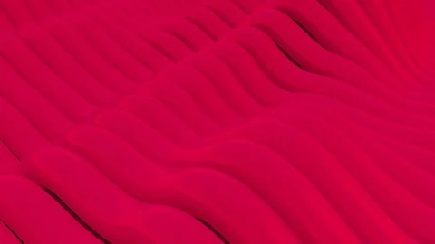 3D Minimal rows of red color pipe rippling background. 스톡 동영상 129990611