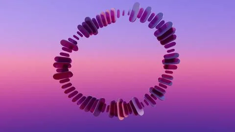 This 3D minimalist design features a sci-fi inspired background, offering a s Stock Illustration