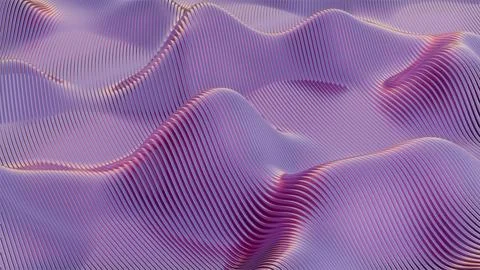 3D minimalist design featuring a retro wave, merging modern aesthetics with n Stock Illustration