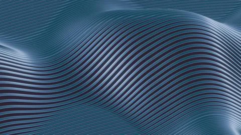 3D minimalist design featuring a retro wave, merging modern aesthetics with n Stock Illustration
