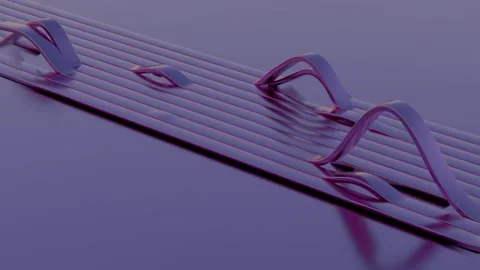 This 3D minimalist design presents a backdrop composed of sleek lines, offeri Stock Footage 297694873