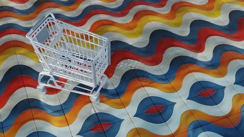 3D minimalist Easter egg design with a retro wave pattern, accompanied by a s イラスト素材