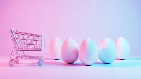 3D minimalist Easter egg design with a retro wave pattern, accompanied by a s 스톡 일러스트