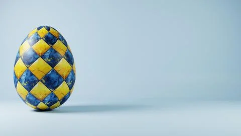 3D minimalist Easter egg design featuring a retro wave pattern, blending mode 스톡 일러스트