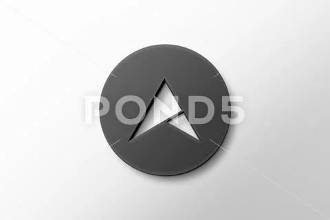 3d minimalist matte black logo mockup PSD Template
