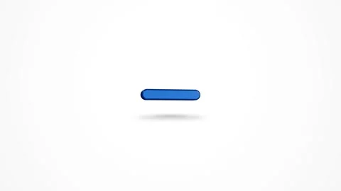 3D Minus Remove Subtract Icon Animated Loop on White Background 4K Stock Footage 347650846