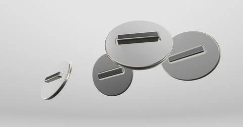 3d Minus Signs Stock Illustration