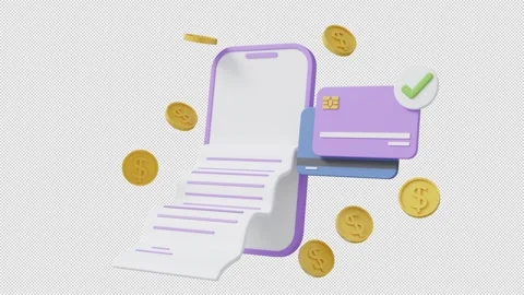 3D Mobile Payment and Digital Transaction Concept Vídeos de archivo 344236323
