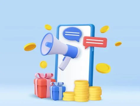 3d mobile phone Stock Illustration