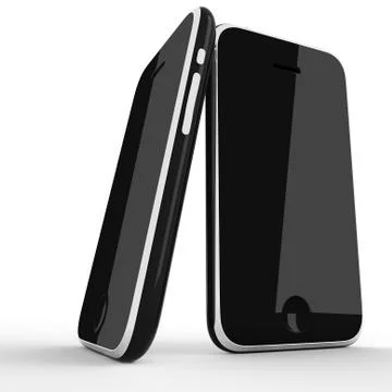 3d mobile phone, isolated Illustrazione stock