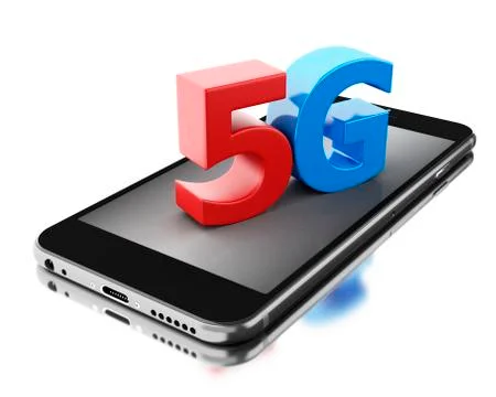 3d Mobile telecommunication concept. Stock Illustration