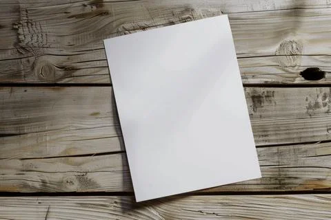 3D mockup empty note paper Fotos de archivo