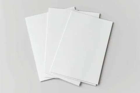 3D mockup empty note paper Fotos de archivo