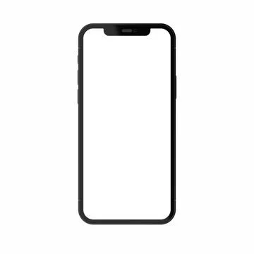 3d mockup of iPhone 13 isolated on a white background. Stock Illustration