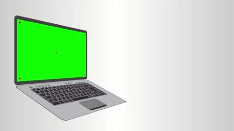 3D mockup laptop with tracking makers Stock Footage 277346077