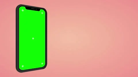 3D Mockup Smartphone with Tracking Markers On Pink Background Stock Footage 277307439