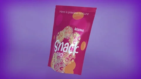 3D Mockup Snack Bags Stock After Effects