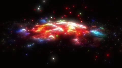 3D model of an abstract star cluster Stock Footage 253634387