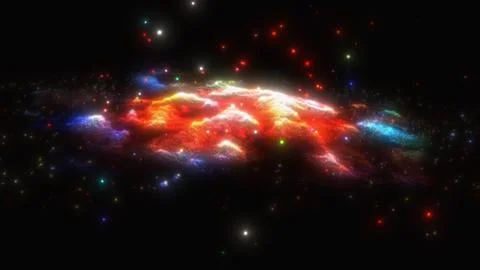 3D model of an abstract star cluster. Stock Illustration