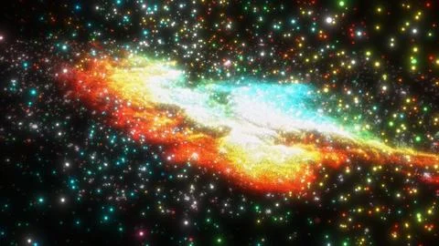 3D model of an abstract star nebula. Stock Illustration