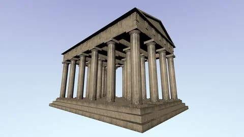 3D model of an ancient greek temple 3D Model