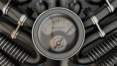 3D model animation of the CYBORG BRAIN activity. ALPHA MATTE. Stock Footage 90365428