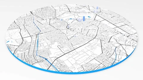 3d model Bangalore map background loop. Spinning around India city air foot.. Vidéo 242850647