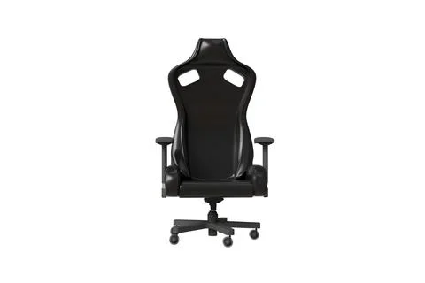 3D model of a black computer gaming chair on a white background, 3D model 스톡 일러스트