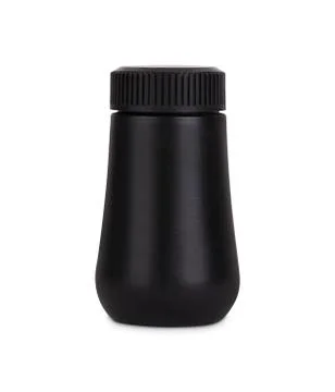 3D model black plastic jar for cream or shampoo isolated on white background Stock Illustration