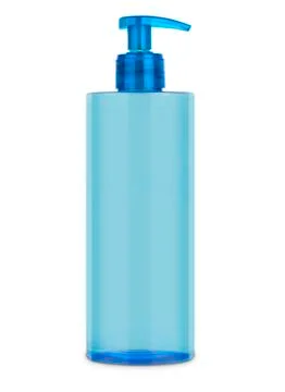 3d model of blue plastic bottle isolated on white background Stock Illustration