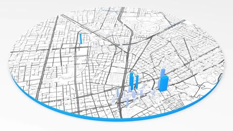 3d model Bogota map background loop. Spinning around Colombia city air foot.. Vidéo 242669012
