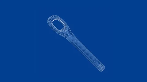 3D model of bottle opener Stock Footage 197509122