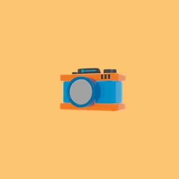 3d model camera Stock Illustration
