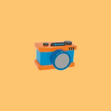 3d model camera Stock Illustration