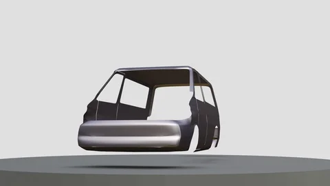 3D model of the car body Stock Footage 113739366