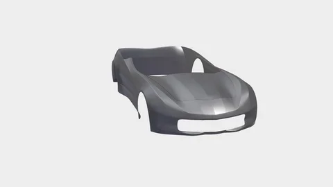 3D model of car body Stock Footage 114001676