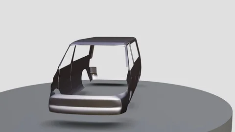 3D model of the car body Stock Footage 114061755